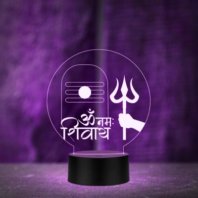 Om Namah Shivay Shivling Night lamp with 16 Color Changing Light Temple, Home Decor